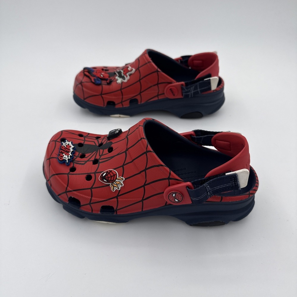 Crocs Marvel Spider-Man All-Terrain Clogs Unisex Big Kids Size J4 Adjustable - Picture 5 of 6